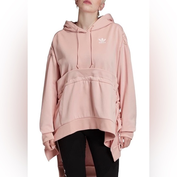 adidas Originals Tops - adidas Originals x J KOO trefoil ruffle hoodie blush pink size small